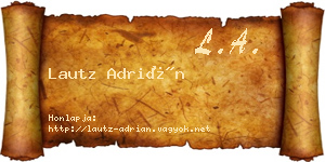 Lautz Adrián névjegykártya